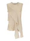 ANTONELLI ANTONELLI VITERBO SATIN RUFFLES TOP
