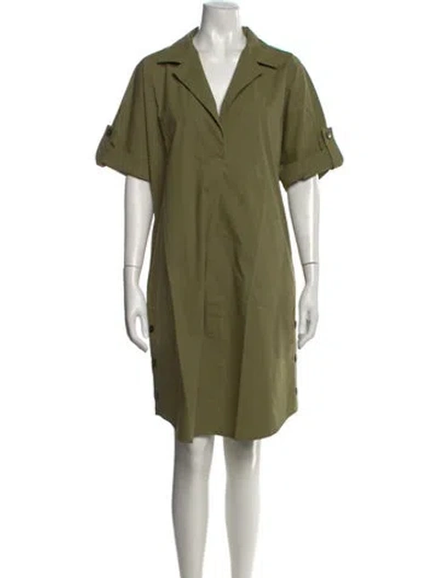 Pre-owned Antonelli V-neck Mini Dress In Green