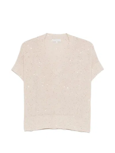 Antonelli V-neck T-shirt In Neutral