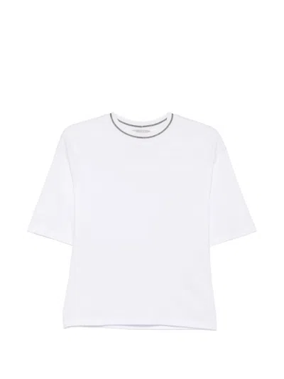 Antonelli Adima Monili-trim Short-sleeve T-shirt In White