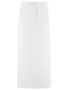 Antonelli White Midi Skirt With Side Slits