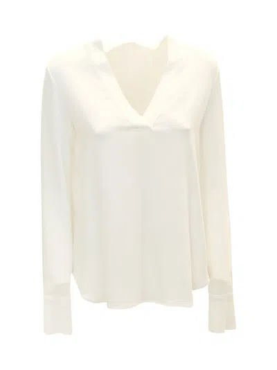 Antonelli White Silk Aversa T-shirts