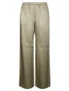 Antonelli Wide-leg Pants With Elastic Waistband In Green