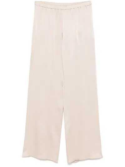 Antonelli Wide-leg Pants With Relaxed Silhouette And Design In Powder