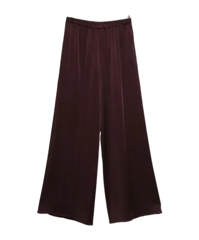 Antonelli Wide-leg Casual Pants In Burgundy