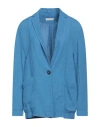 Antonelli Woman Blazer Azure Size 8 Linen In Blue