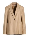 Antonelli Woman Blazer Beige Size 12 Virgin Wool, Viscose, Polyester, Elastane In Brown