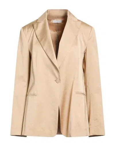 Antonelli Woman Blazer Beige Size 4 Viscose, Cotton, Elastane In Neutral