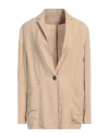 Antonelli Woman Blazer Beige Size 6 Linen