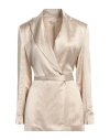 Antonelli Woman Blazer Beige Size 8 Viscose, Linen In Beige