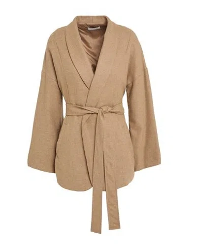Antonelli Woman Blazer Camel Size 6 Wool, Polyester, Viscose, Elastane In Burgundy