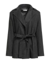 Antonelli Woman Blazer Charcoal Size 12 Virgin Wool, Viscose, Polyester, Elastane