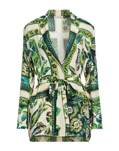 Antonelli Woman Blazer Green Size 2 Viscose, Silk