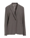 Antonelli Woman Blazer Khaki Size 8 Polyester, Elastane In Beige