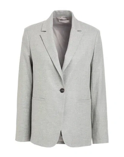 Antonelli Woman Blazer Light Grey Size 10 Virgin Wool, Viscose, Polyester, Elastane In Gray