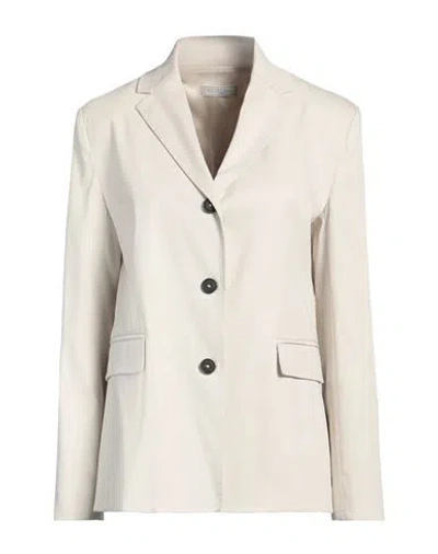 Antonelli Woman Blazer Light Grey Size 6 Cotton, Viscose, Elastane In Gray