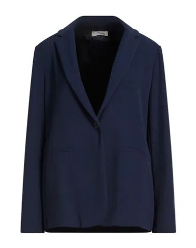 Antonelli Woman Blazer Midnight Blue Size 10 Polyester, Elastane