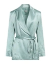 Antonelli Woman Blazer Turquoise Size 6 Viscose, Linen In Blue