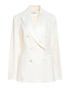 Antonelli Woman Blazer White Size 10 Polyester, Virgin Wool, Elastane In White