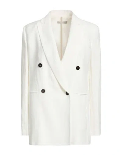 Antonelli Woman Blazer White Size 2 Viscose, Linen