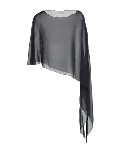Antonelli Woman Cape Midnight Blue Size Onesize Silk