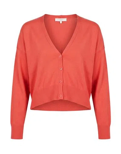 Antonelli Woman Cardigan Salmon Pink Size Xs Cotton