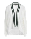 Antonelli Woman Cardigan White Size S Linen, Cotton, Polyamide, Elastane In White