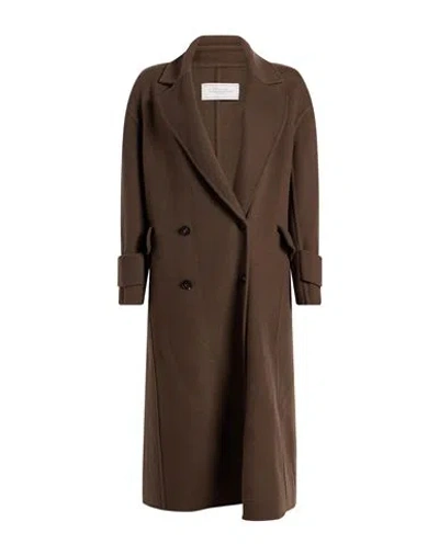Antonelli Woman Coat Light Brown Size 6 Wool, Polyamide In Blue