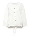 Antonelli Woman Jacket Off White Size 6 Linen, Cotton, Polyamide, Elastane In Off White