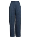 Antonelli Woman Jeans Blue Size 6 Linen In Blue