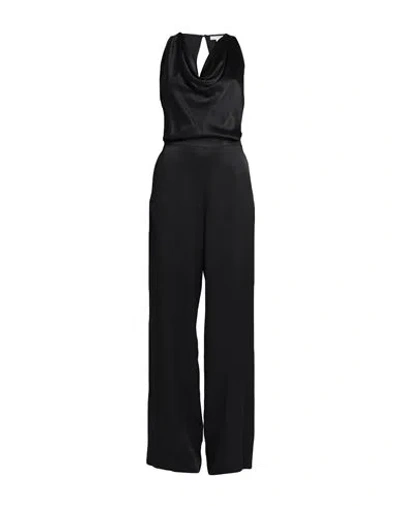 Antonelli Woman Jumpsuit Black Size 10 Acetate, Silk