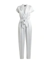 Antonelli Woman Jumpsuit Light Grey Size 8 Viscose, Acetate