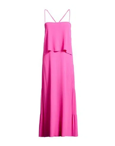 Antonelli Woman Maxi Dress Fuchsia Size Xs Viscose, Silk In Purple