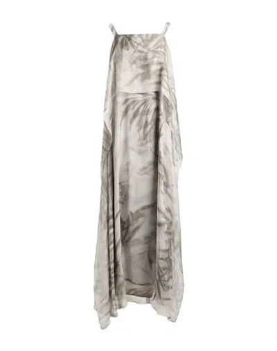 Antonelli Woman Maxi Dress Grey Size 10 Silk