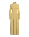 Antonelli Woman Maxi Dress Pastel Yellow Size S Virgin Wool, Silk, Cashmere