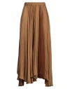 Antonelli Woman Midi Skirt Camel Size 8 Polyester In Beige