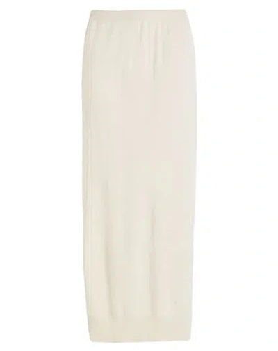 Antonelli Woman Maxi Skirt Ivory Size M Wool, Silk, Cashmere