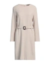Antonelli Woman Midi Dress Beige Size 8 Virgin Wool, Viscose In Beige