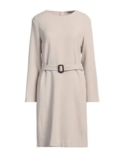 Antonelli Woman Midi Dress Beige Size 8 Virgin Wool, Viscose