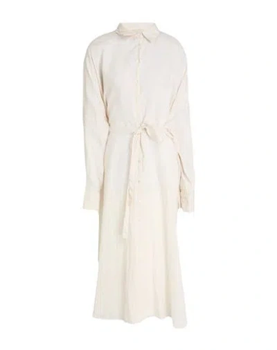 Antonelli Woman Midi Dress Beige Size 6 Linen In Neutral