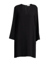 Antonelli Woman Midi Dress Black Size 12 Virgin Wool, Viscose In Black