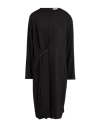 Antonelli Woman Midi Dress Black Size 12 Viscose, Virgin Wool, Elastane In Black