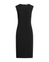 Antonelli Woman Midi Dress Black Size 6 Virgin Wool, Viscose