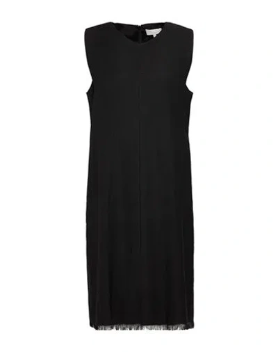 Antonelli Woman Midi Dress Black Size 6 Viscose, Linen