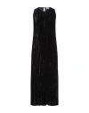 Antonelli Woman Maxi Dress Chocolate Brown Size 8 Viscose, Silk In Black