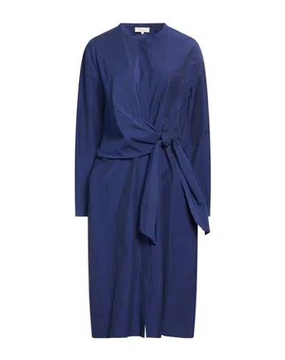 Antonelli Woman Midi Dress Bright Blue Size 14 Cotton, Polyester