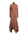 Antonelli Woman Maxi Dress Camel Size S Wool, Silk, Cashmere In Beige