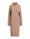 Antonelli Woman Midi Dress Camel Size S Wool, Silk, Cashmere In Pink