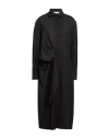 Antonelli Woman Midi Dress Charcoal Size 6 Virgin Wool, Viscose, Polyester, Elastane In Black