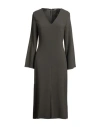 Antonelli Woman Midi Dress Grey Size 10 Virgin Wool, Viscose In Gray